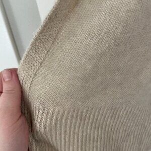 Vince Oatmeal Wool Cashmere Blend Scarf